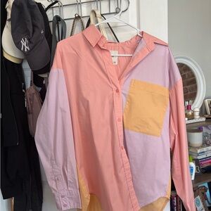 Abercrombie & Fitch Pink and Coral Shirt